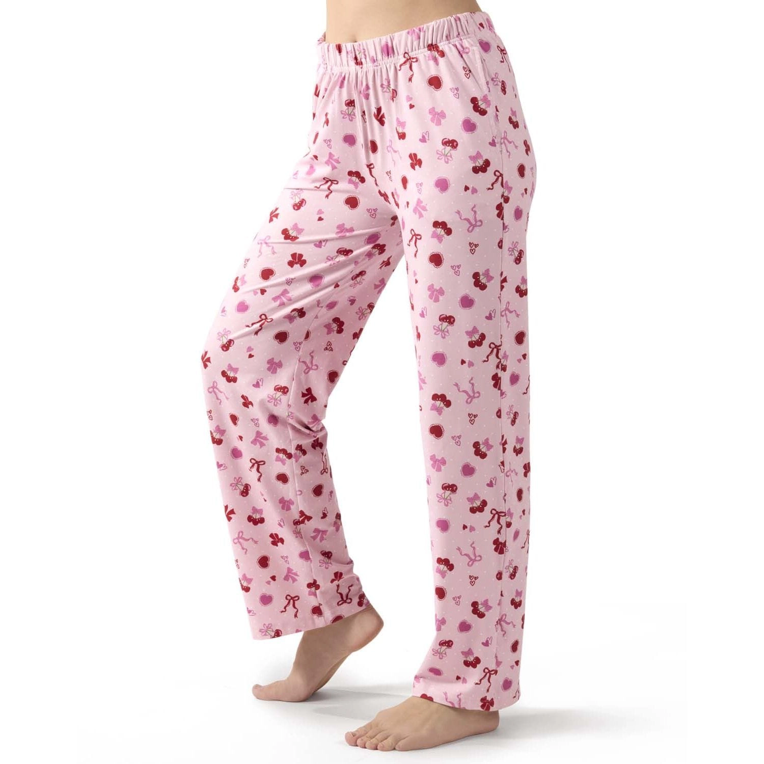 MeMoi Women's "Cherry & Bows" Pull-On PJ Pant Bag