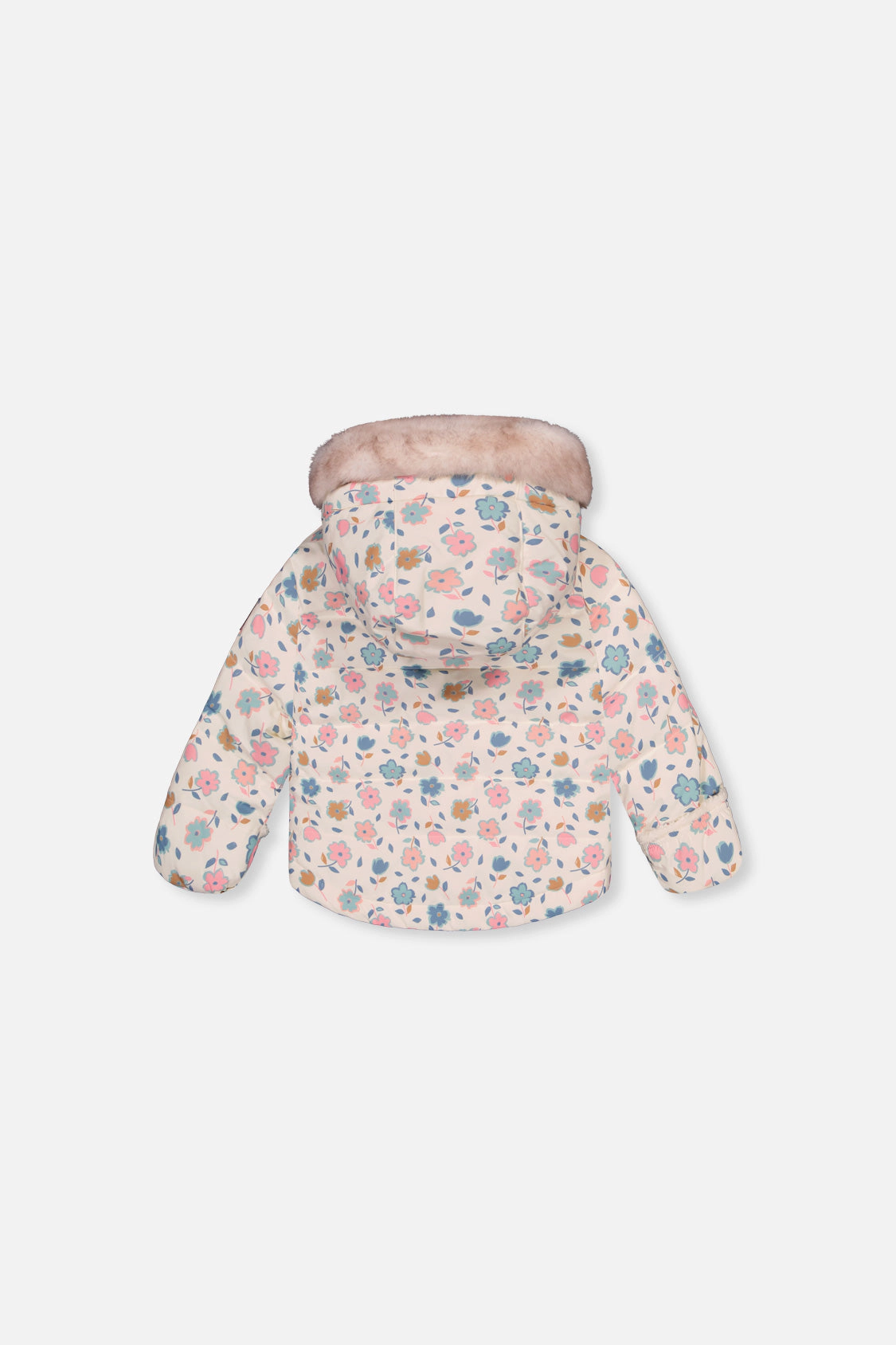 Deux par Girls Floral Print Two Piece Snowsuit with Hooded Coat and Snow Pants