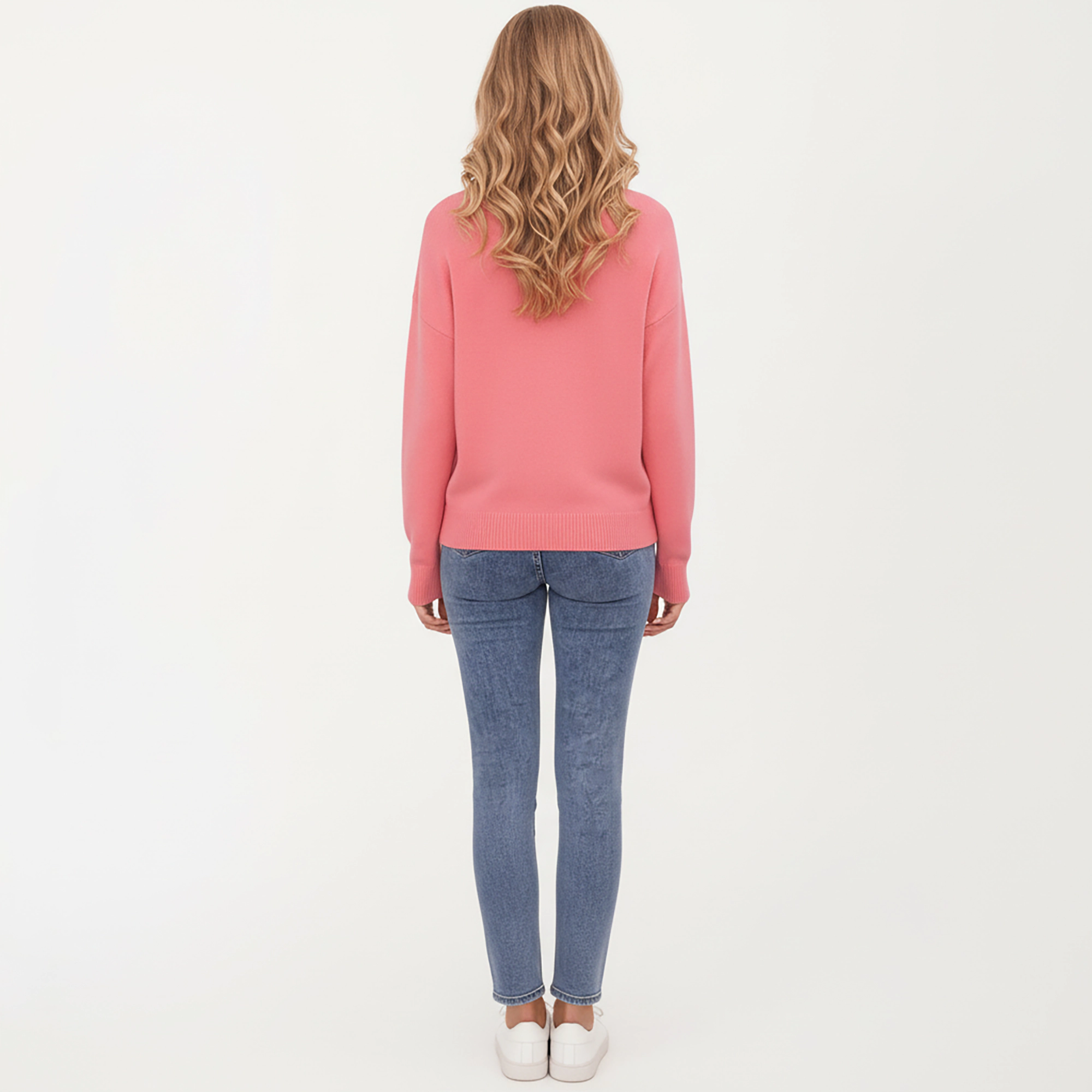 Anna-Kaci Women's Heart Bow Knit Sweater with Playful Graphic Design, Soft Crew Neck Fit and Cozy Long Sleeve Detailing