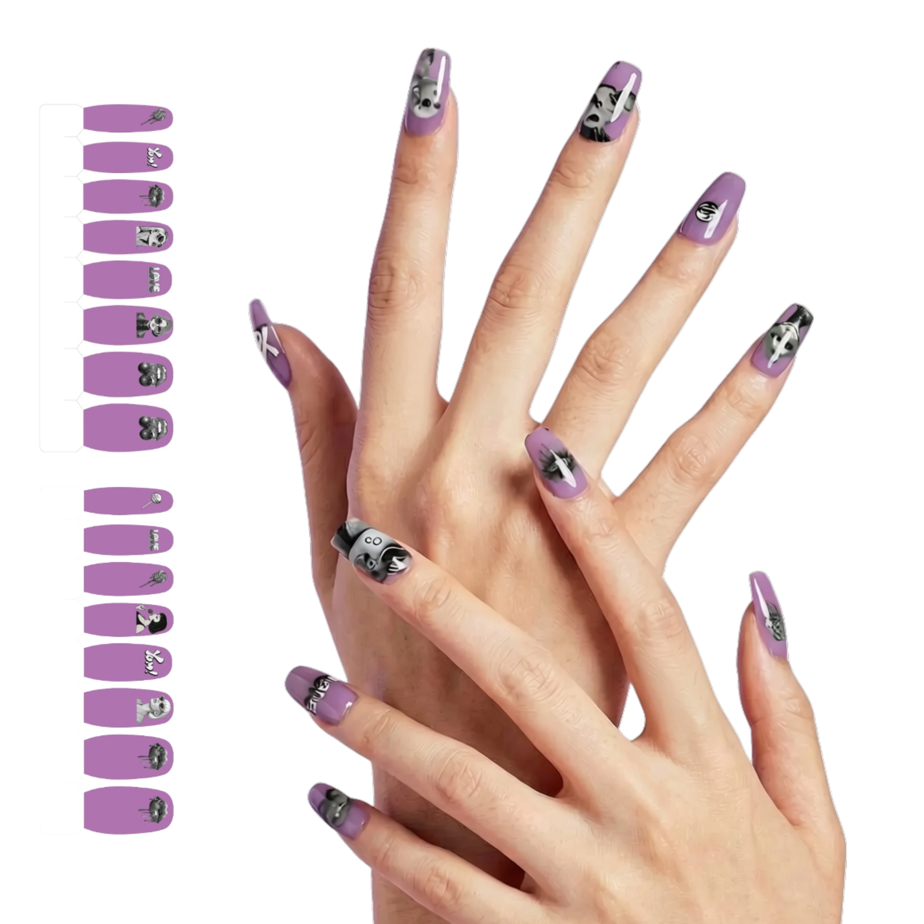 XPNail Women's 2-Pack Bundle of Nail Polish Strips Popp 16ct