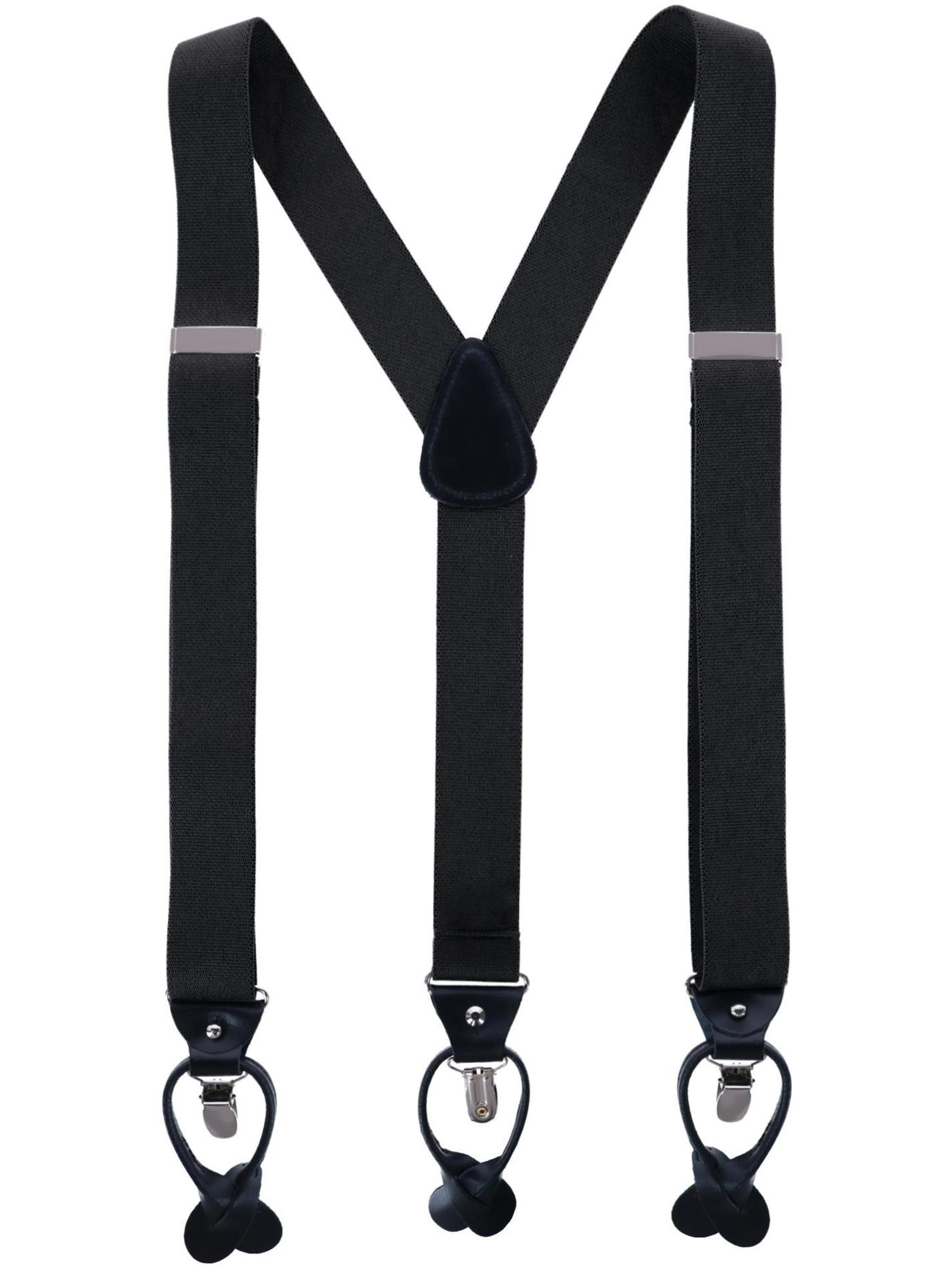 Ascentix Men's Classic Stretch 1 3/8 inch Convertible Suspenders