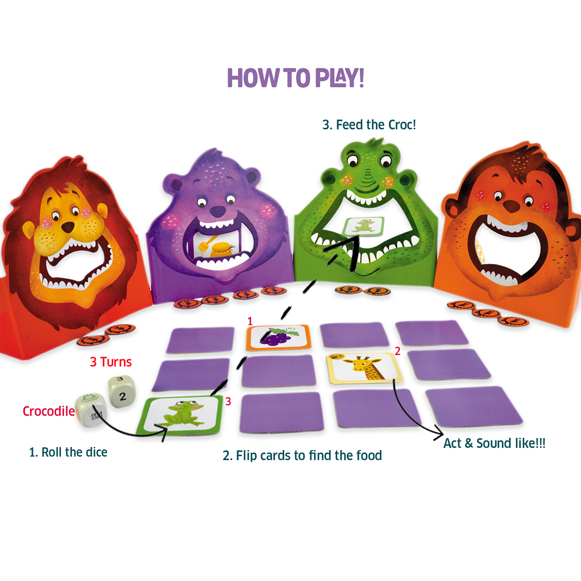 Chalk & Chuckles Hungrrrry Four Game - 2 or More Players