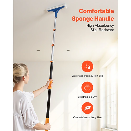 HONGGE Telescopic Extension Pole Multi-Purpose Extendable Pole Sturdy Aluminum Alloy Paint Pole Extension with
