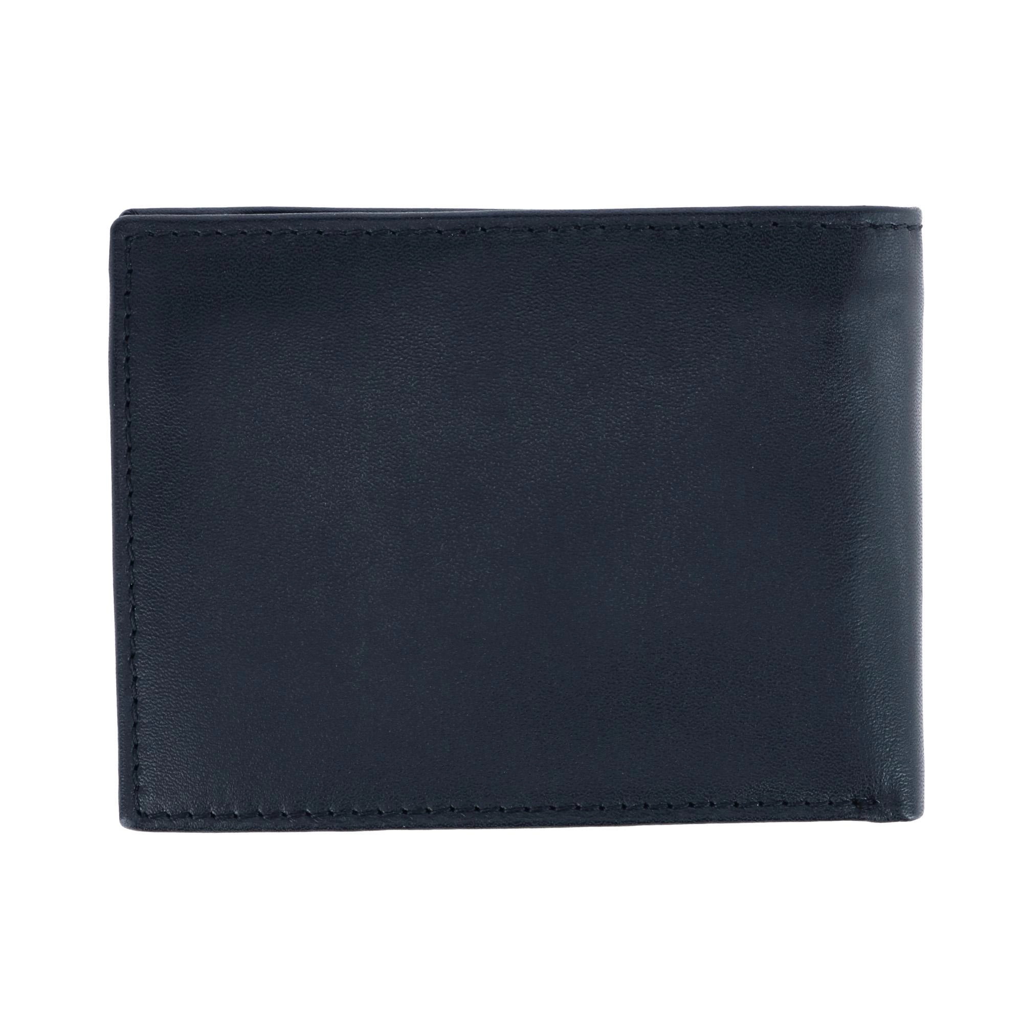DOPP Men's Leather Dopp RFID Convertible Bifold Wallet with Snap Coin Pouch