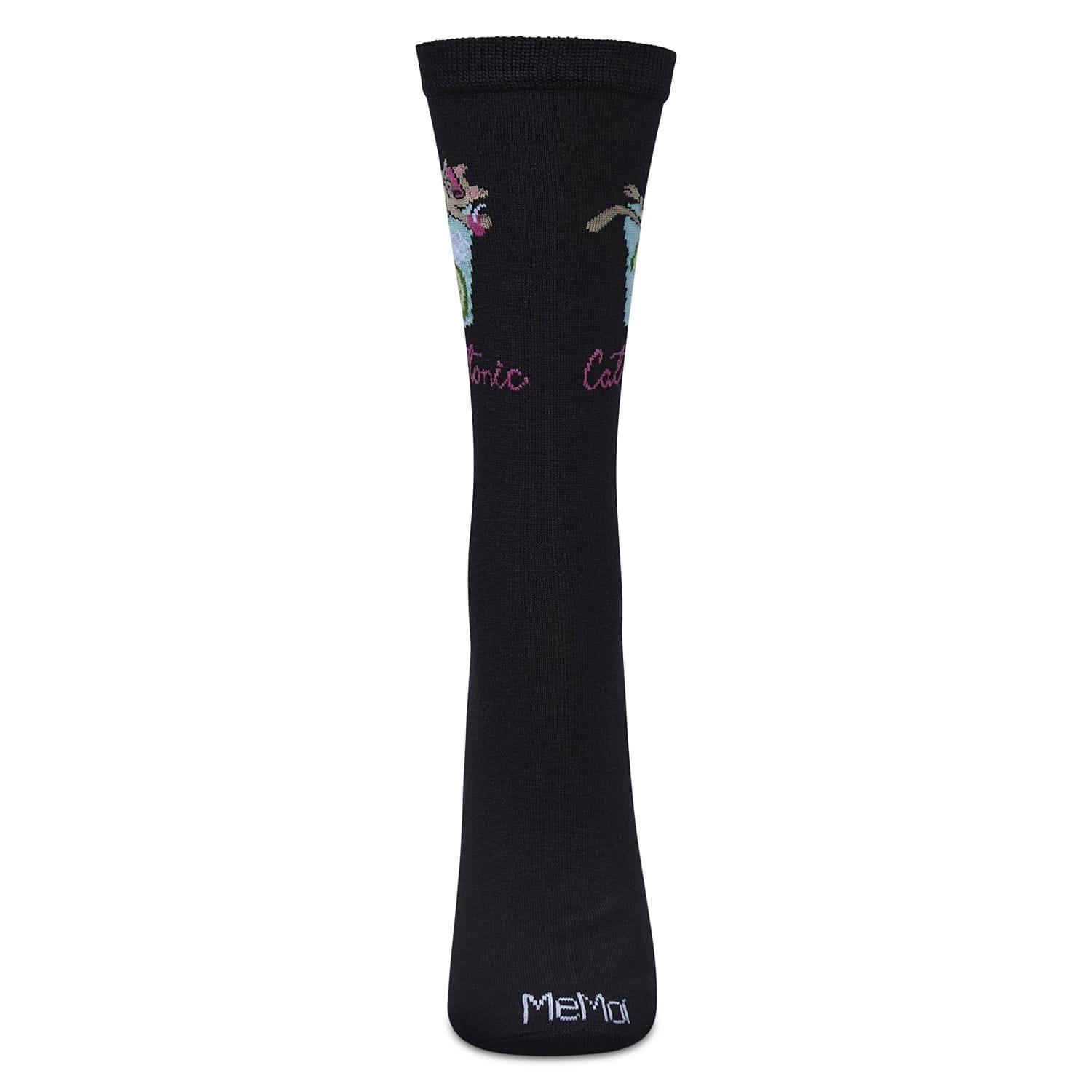 MeMoi Women's Cat-a-Tonic Rayon From Bamboo Crew Socks
