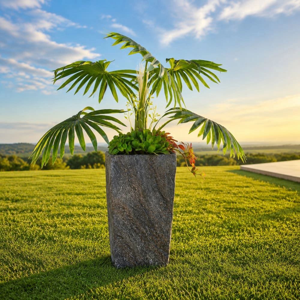 WOW PIONEER Tall Durable Cement Planter Container