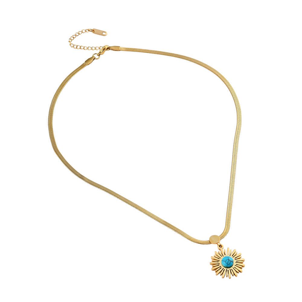 SOHI Women's California Gold the Soleil Pendant Necklace