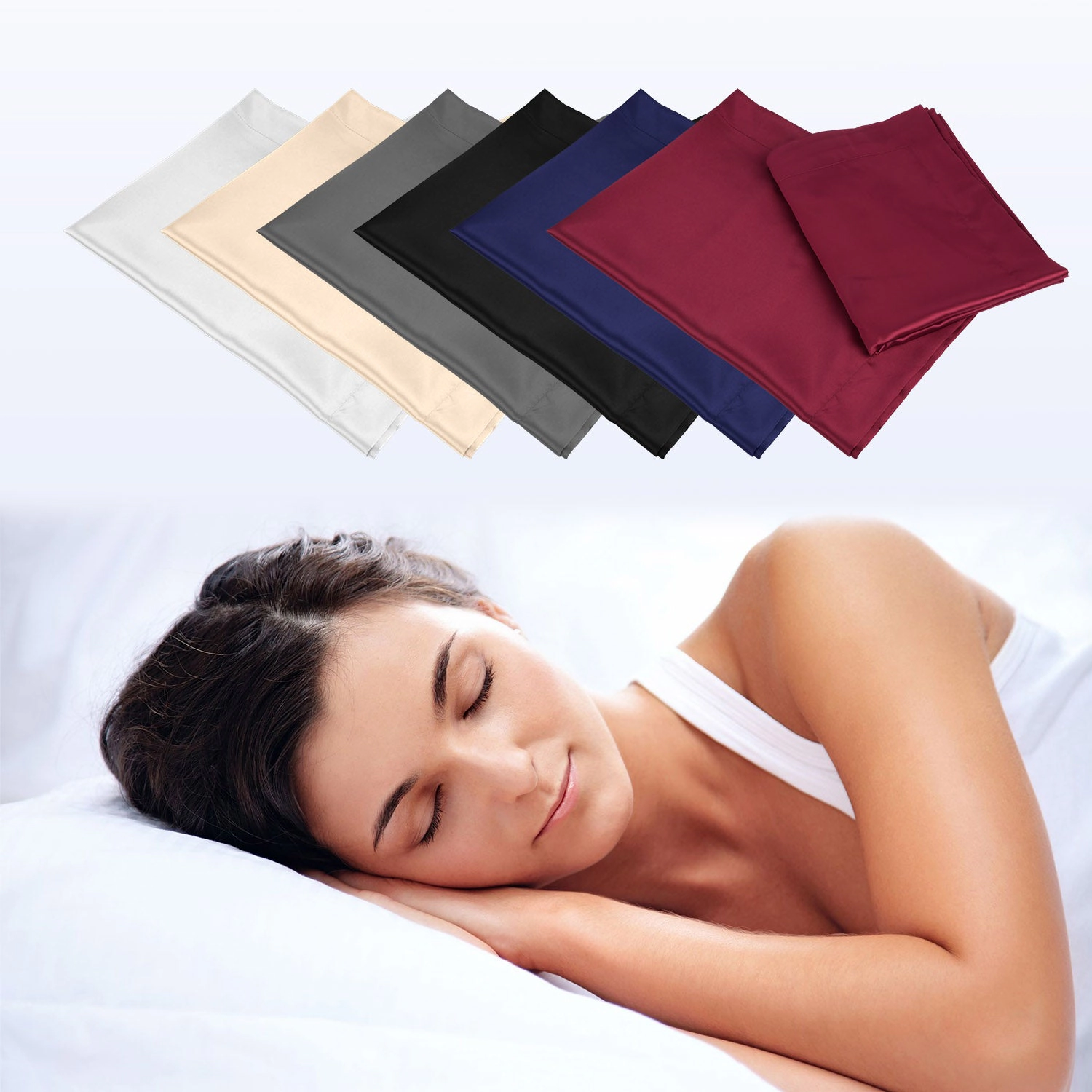 GBruno Silky Satin King Pillowcase Set, 2 Pcs