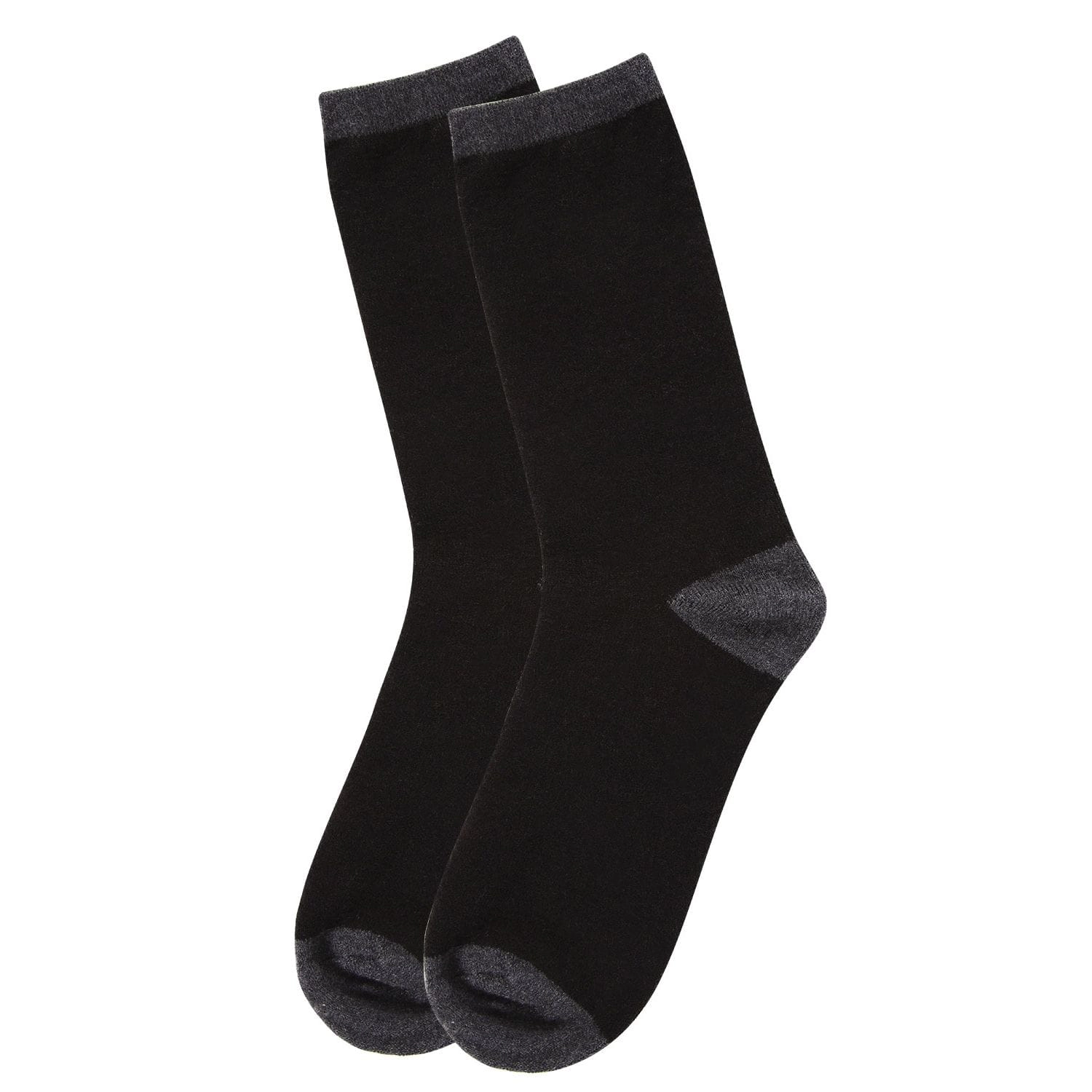 MeMoi Women's Soft Tipped Flat Knit Cashmere Blend Crew Socks