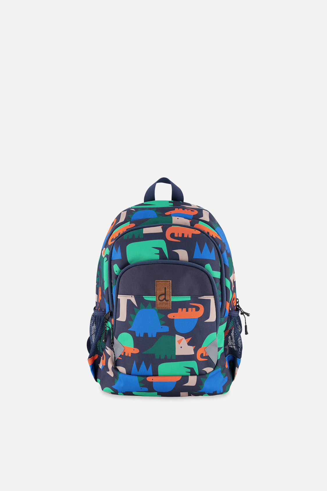 Deux par Deux Boys Dinosaur Print Three-Compartment Preschool Backpack