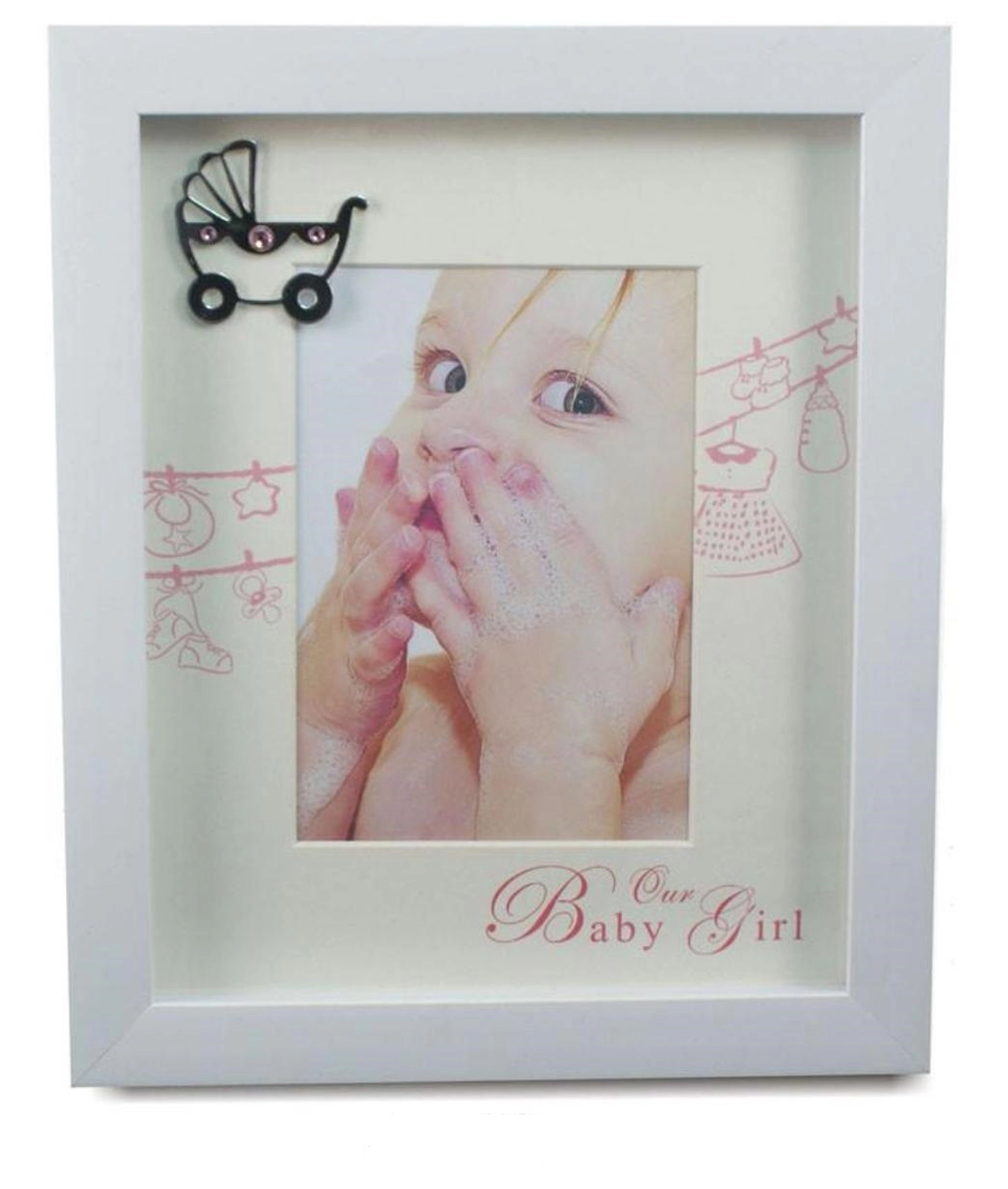 Jiallo Our Baby Girl - Deluxe White Shadow Box Photo Frame