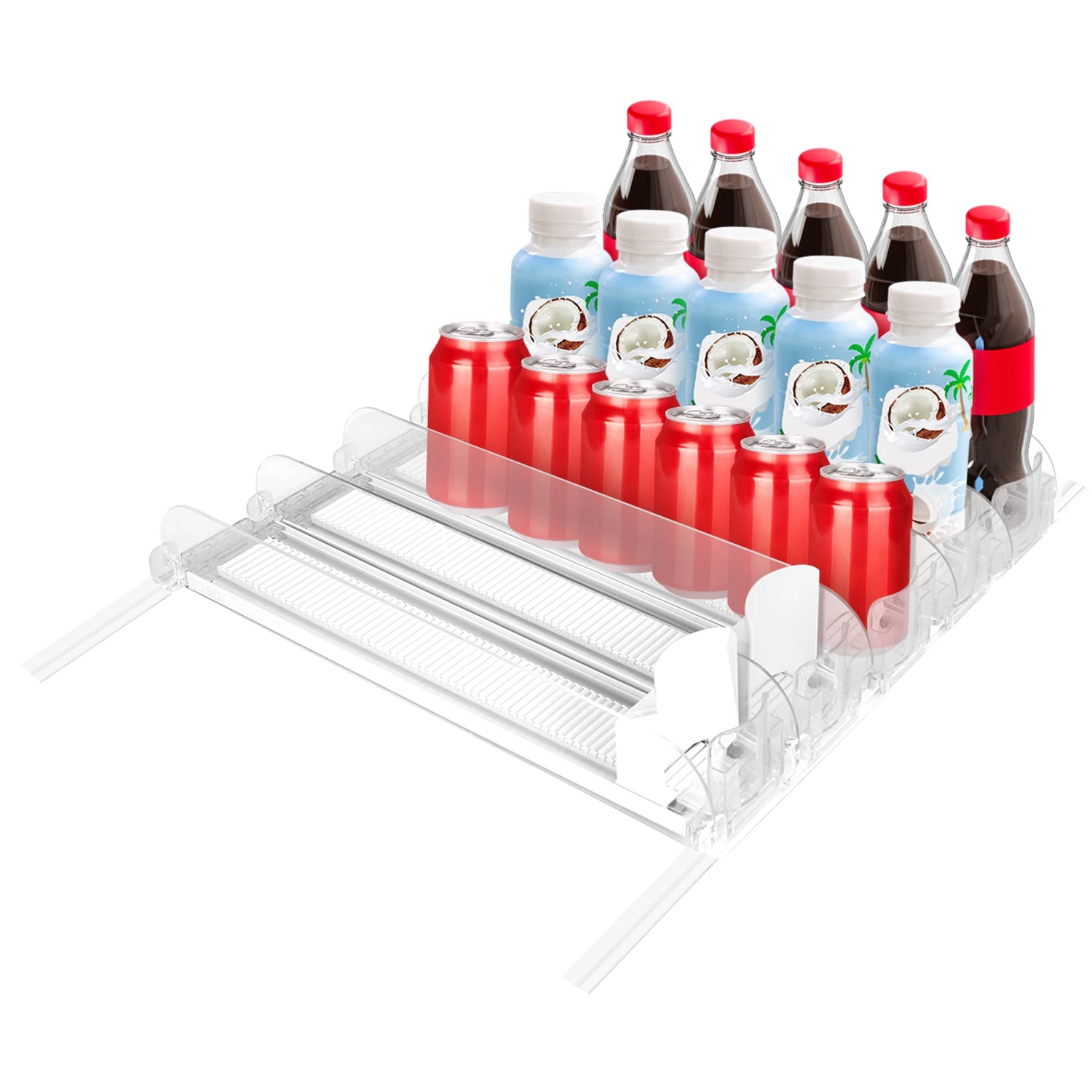 GBruno Spring-Loaded Drink Organizer For Fridge