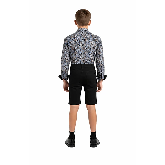 Elie Balleh Boys Slim Fit Paisley Sport Shirt
