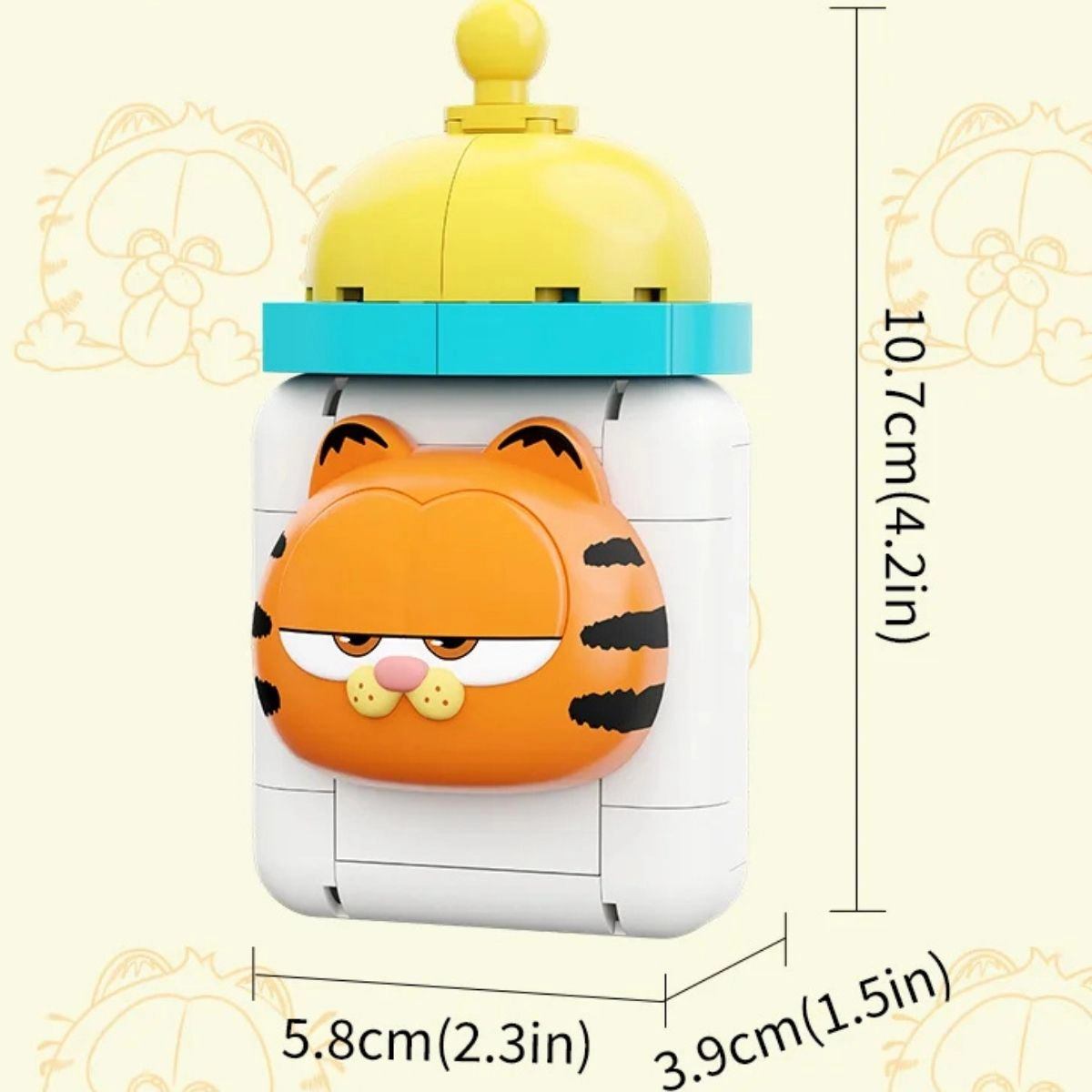 Pantasy The Garfield Movie Baby Bottle #86818 Building Block Set - 47-Piece Fridge Magnet Series