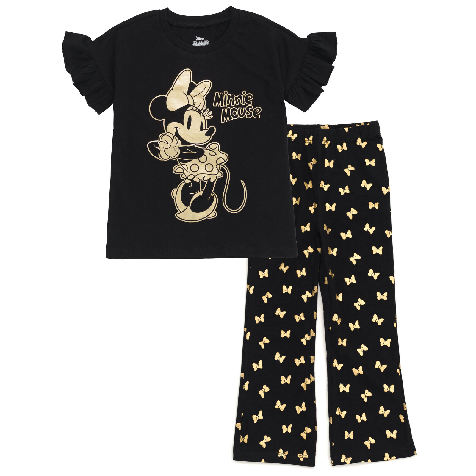 Disney Girls' 2-Piece T-Shirt and Flare Pants Set