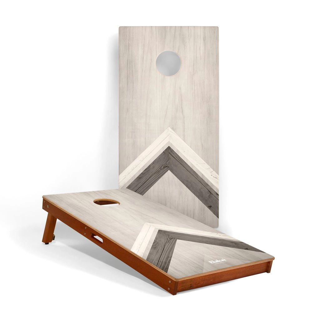 Elakai Silver Chevron Mahogany Pathfinder Cornhole Boards