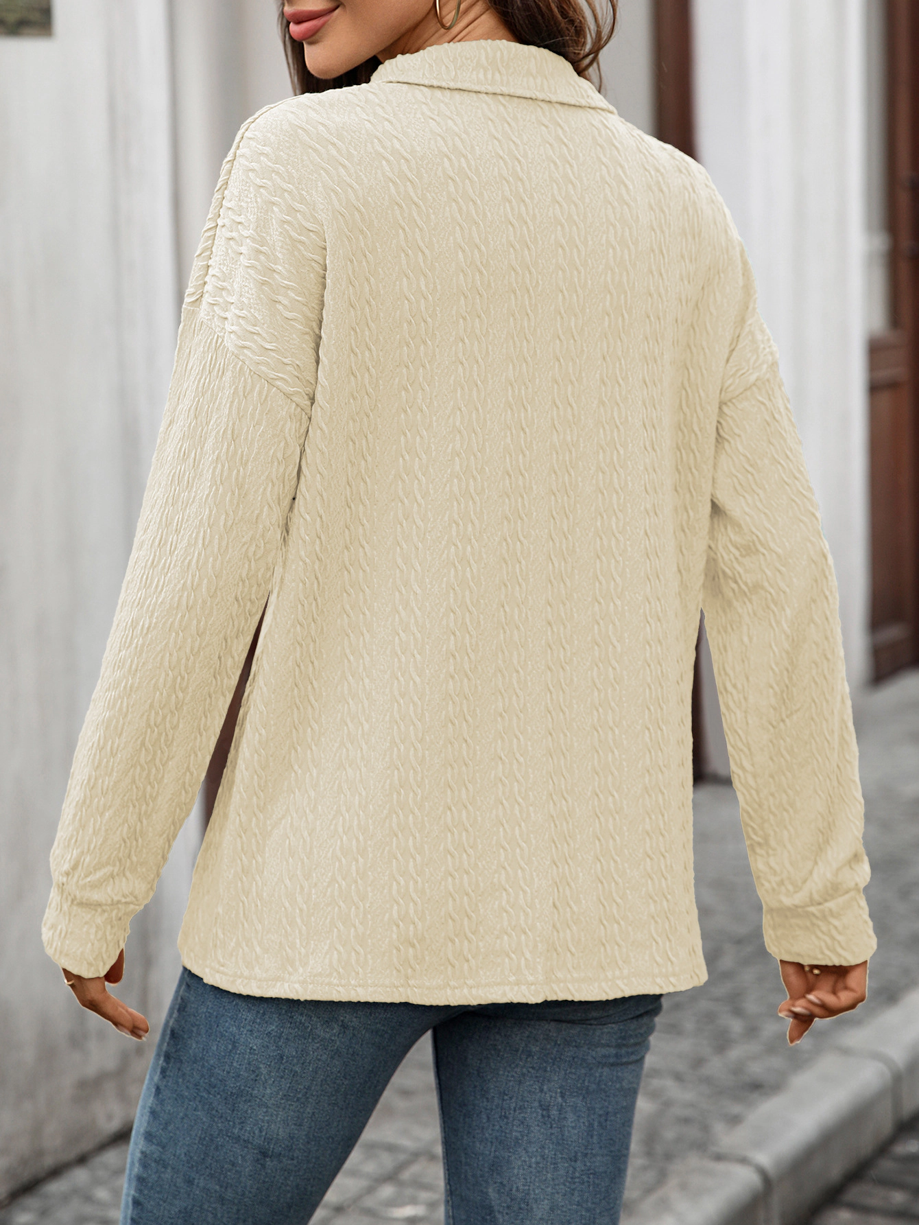 Enchanted Funland Womens Long Sleeve Henley Casual Ribbed Lightweight Tunic Tops