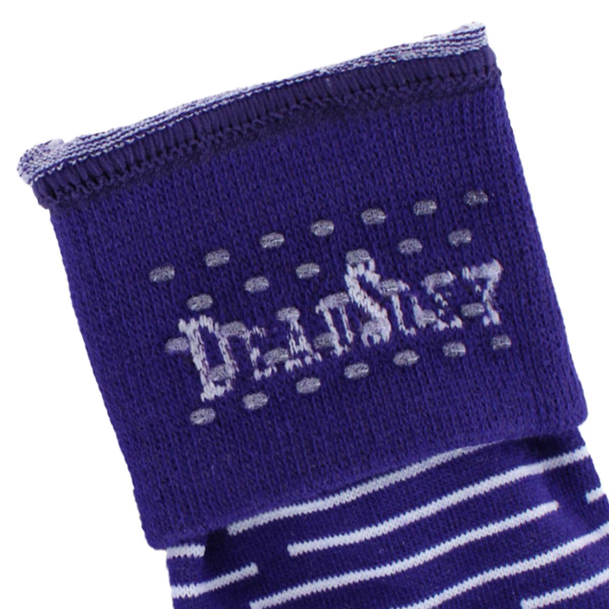 Dead Soxy Men's Broken Stripe Mid-Calf Premium Novelty Dress Socks (1 Pair)