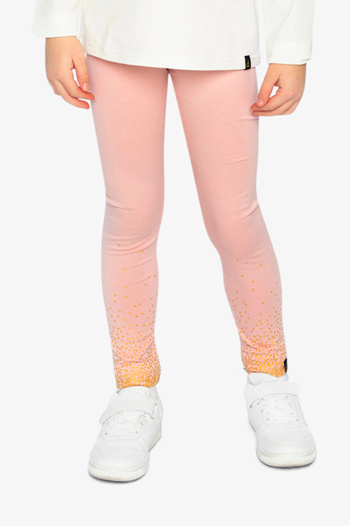 Deux par Deux Girls Glitter Gradient Organic Cotton Leggings