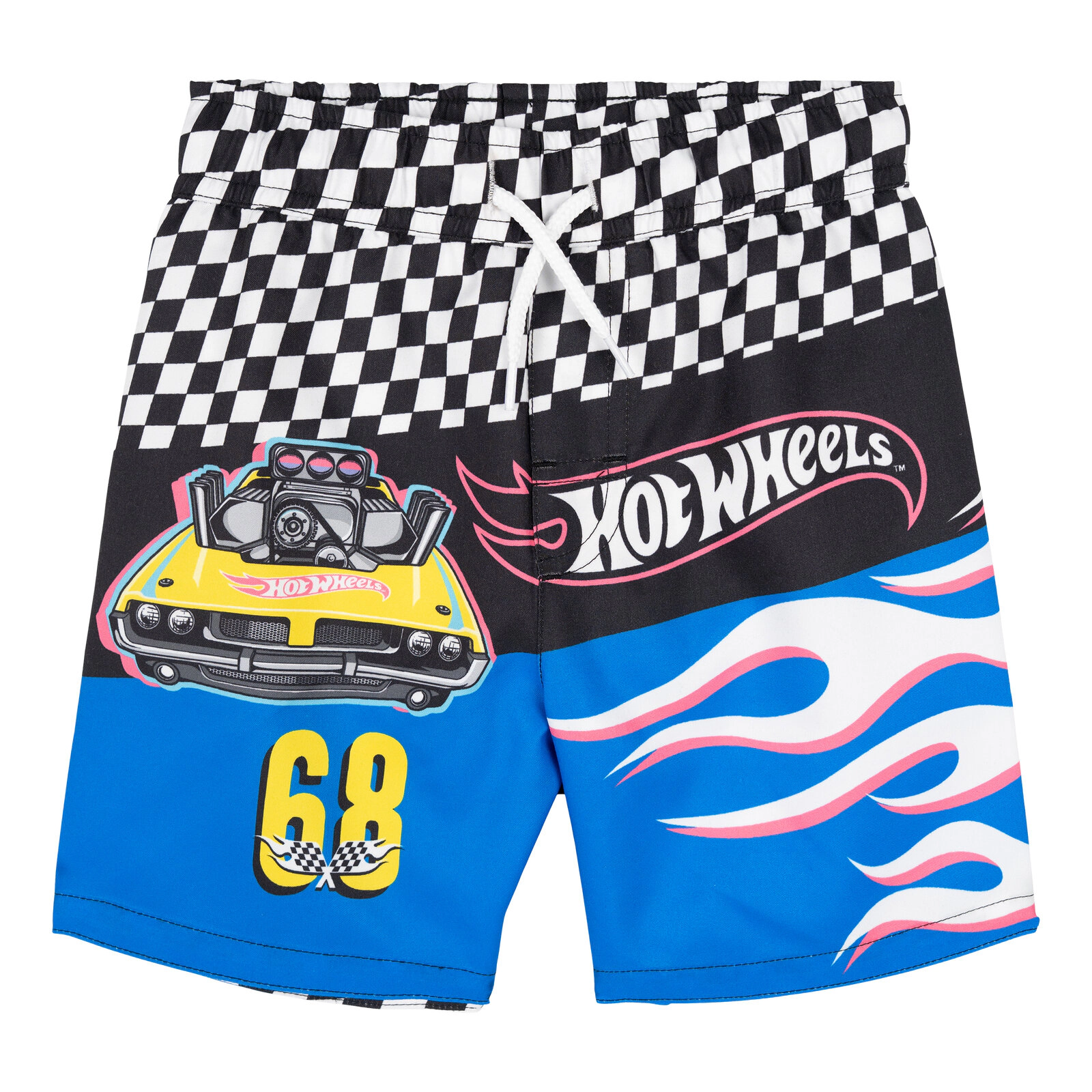 Hot Wheels Boys' 2-Piece Swimwear Rash Guard and Swim Trunks Set
