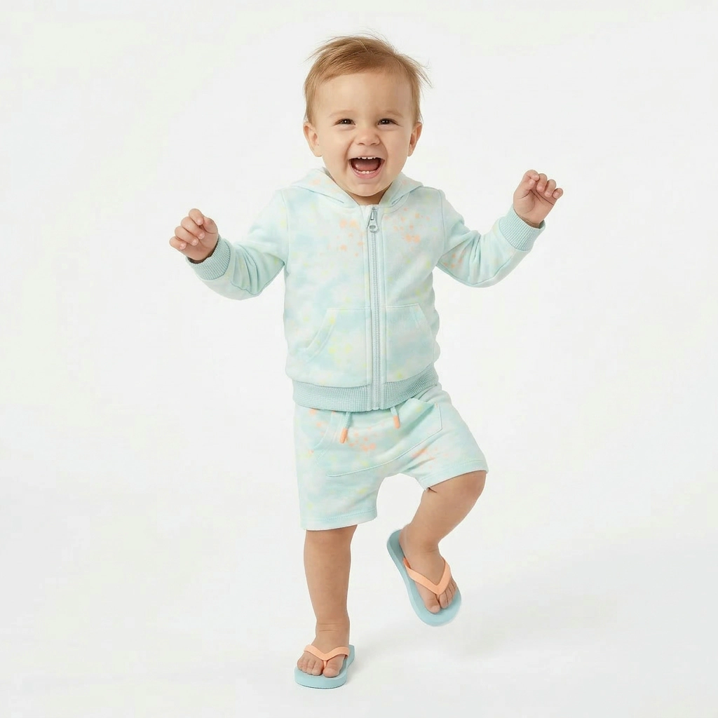Rockets of Awesome Cloudy Splatter Short For Baby Boy
