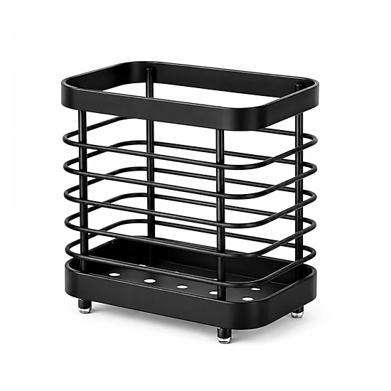 Stock Preferred Stainless Steel Utensil Holder and Drying Rack for Kitchen Counter