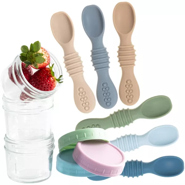 Sperric 12-Pack Glass Baby Food Storage Jars w/ Lids