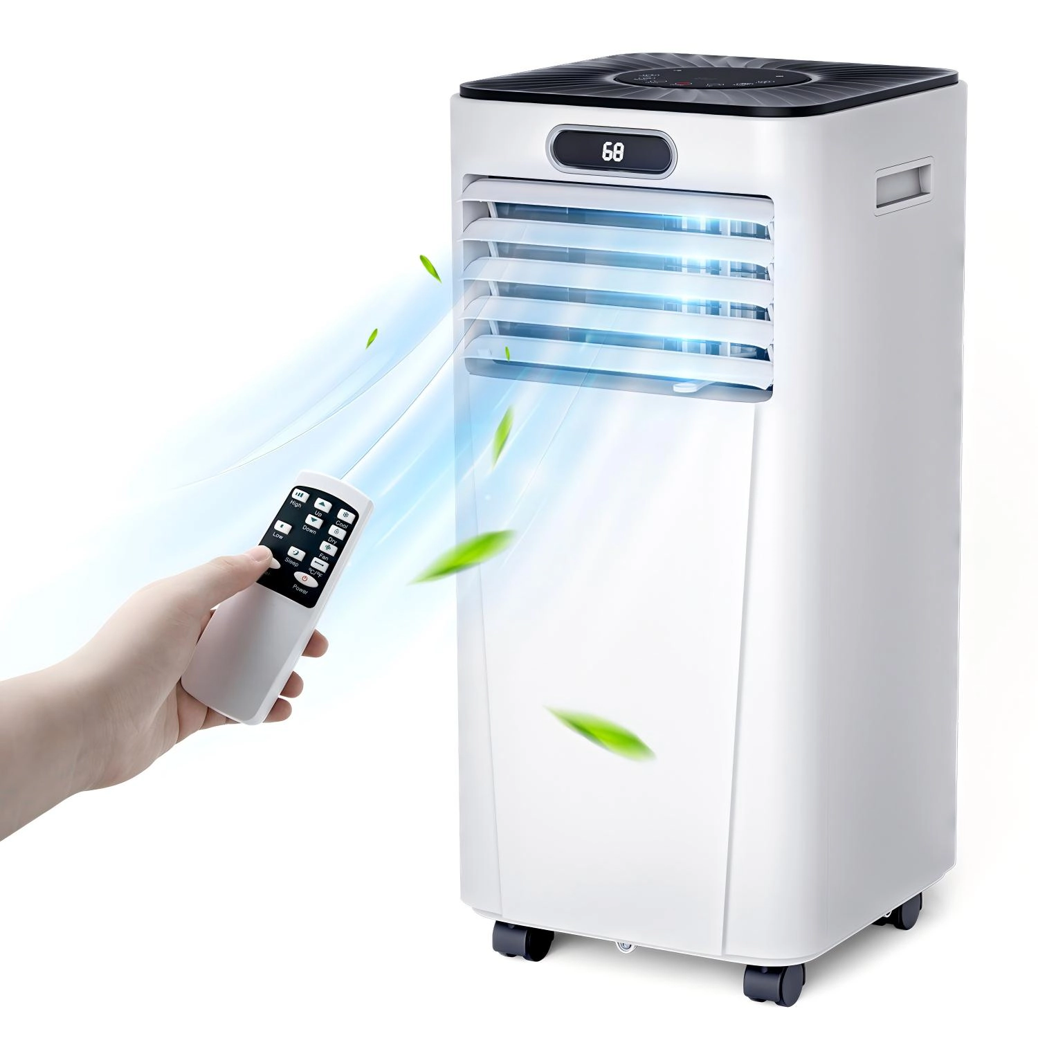 SUGIFT 4-in-1 Portable Air Conditioner with Dehumidifier and Fan Mode 10000 BTU for Rooms up to 350 sq ft White