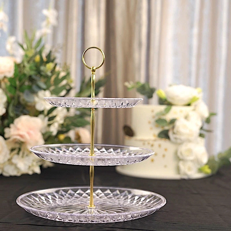 Home Collection 12-Inch 3-Tier Round Cupcake Stand