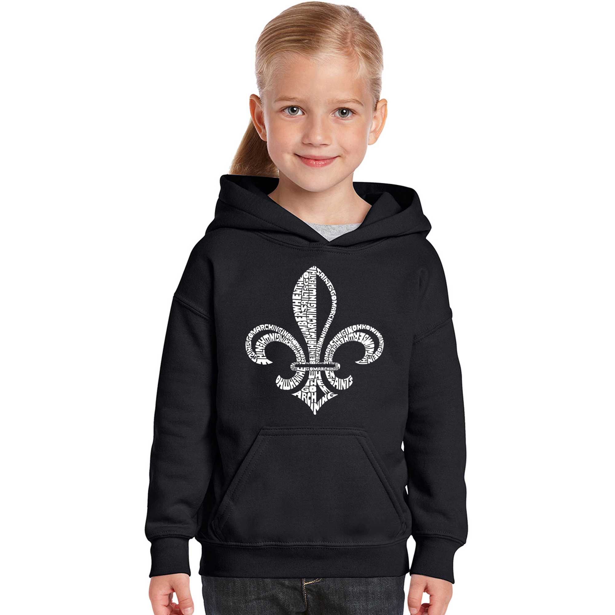 LA Pop Art Girls Word Hoodie - Lyrics To When The Saints Go Marching