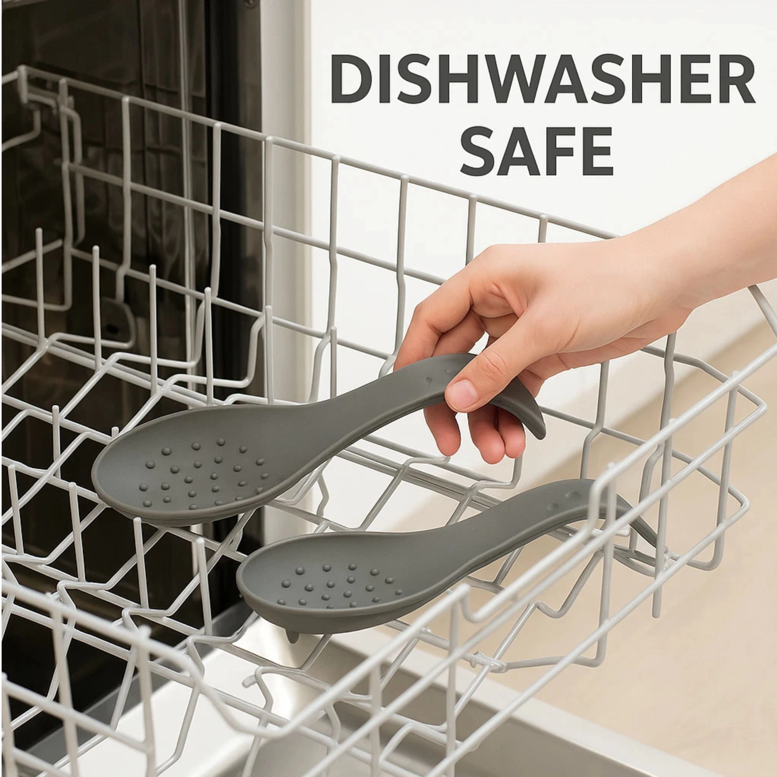 Home Collection Heat-Resistant Kitchen Spoon Rests with Non-Slip Base Pack of 2