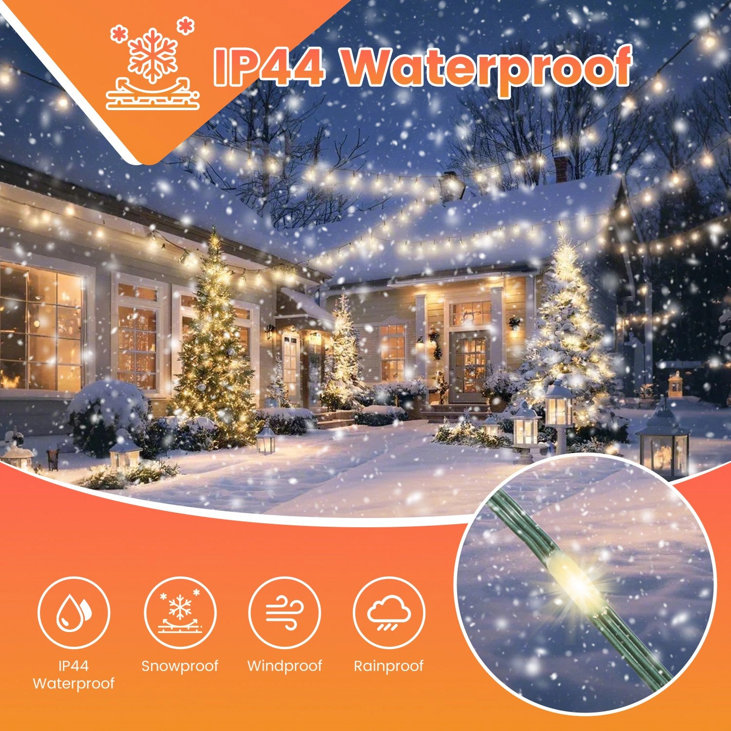 GBruno 330FT 1000LED Outdoor String Lights