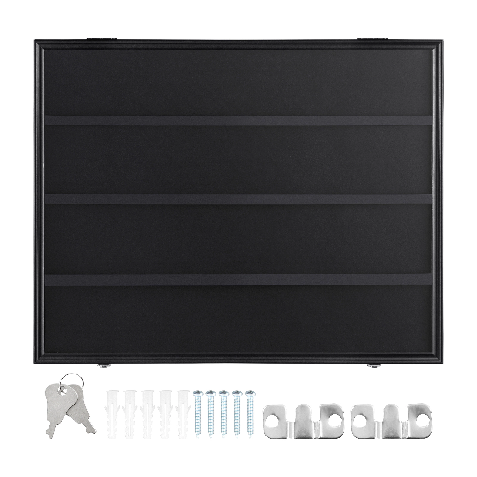 HONGGE Jersey Display Frame Case Large Lockable Sport Jersey Shadow Box with 98% UV Protection PC Glass and Hangers for