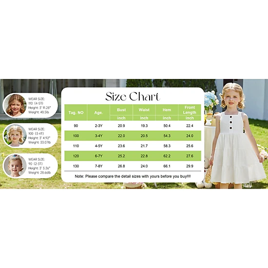 Arshiner Toddler Girl Easter Summer Dress Beach Sleeveless Twirl Swing Flowy Midi Dresses