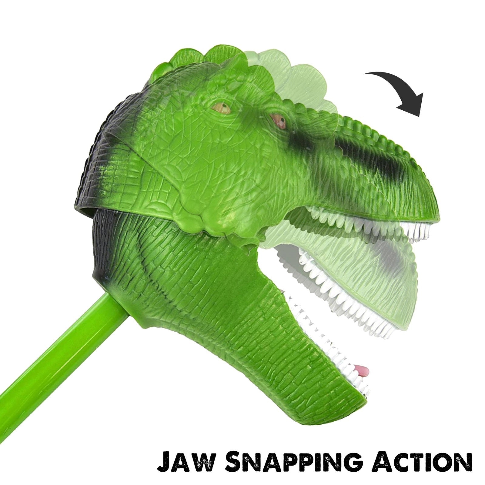 Safari Ltd. - Green T-Rex Snapper - Hand-Operated 18" Grabber Toy for Kids