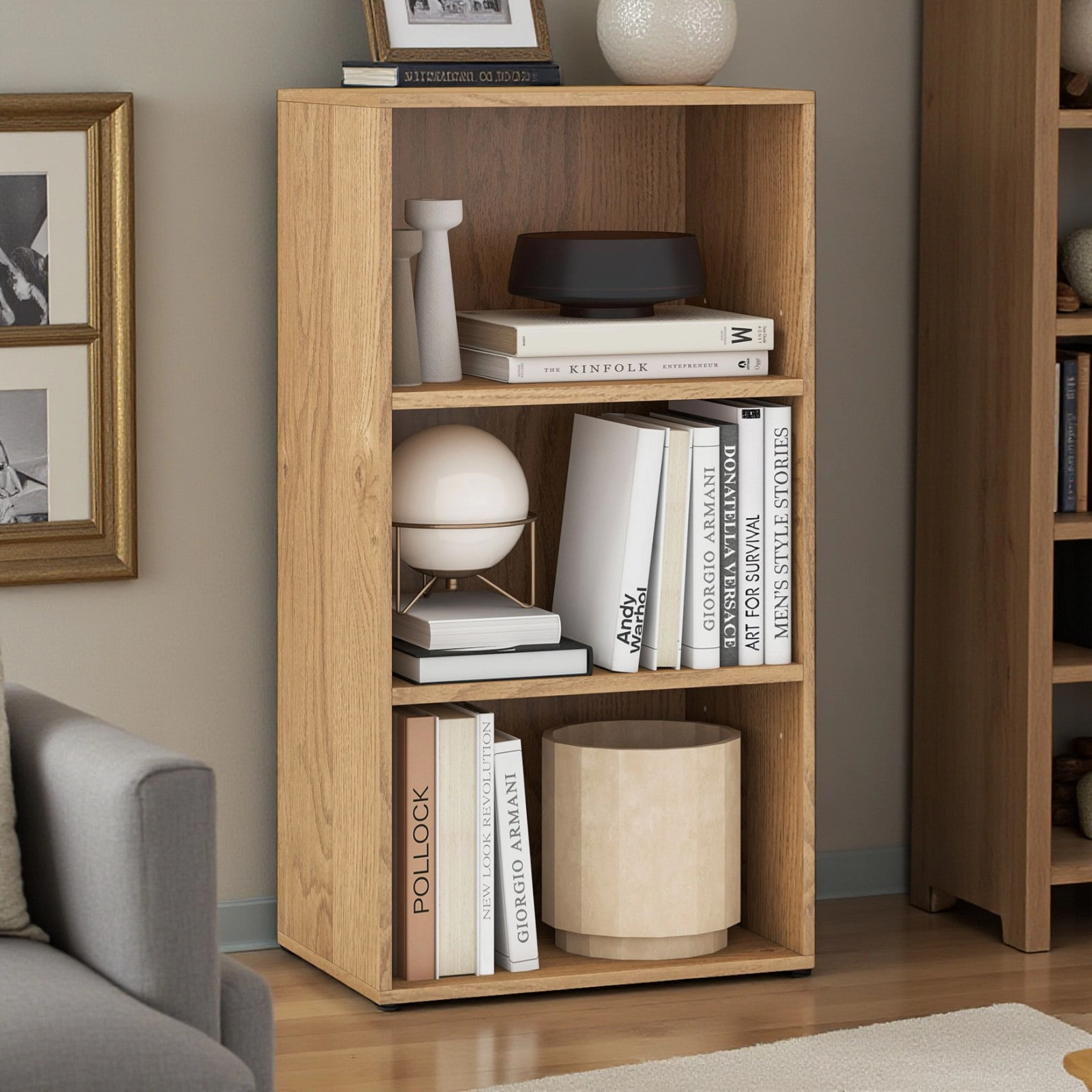 SlickBlue 3-Tier Adjustable Cube Bookcase Display Shelf