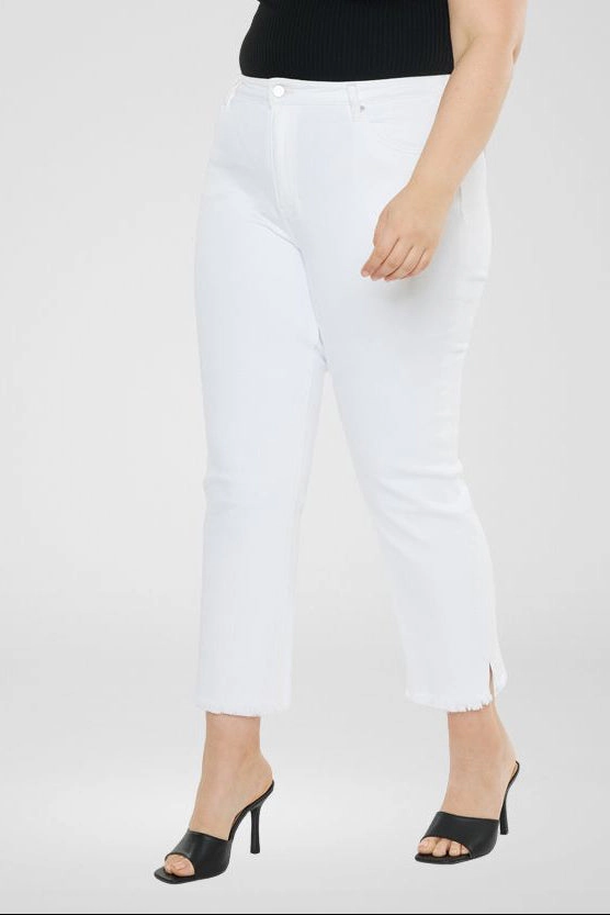 Kancan Women's Plus High Rise Slim Straight Jeans Rita