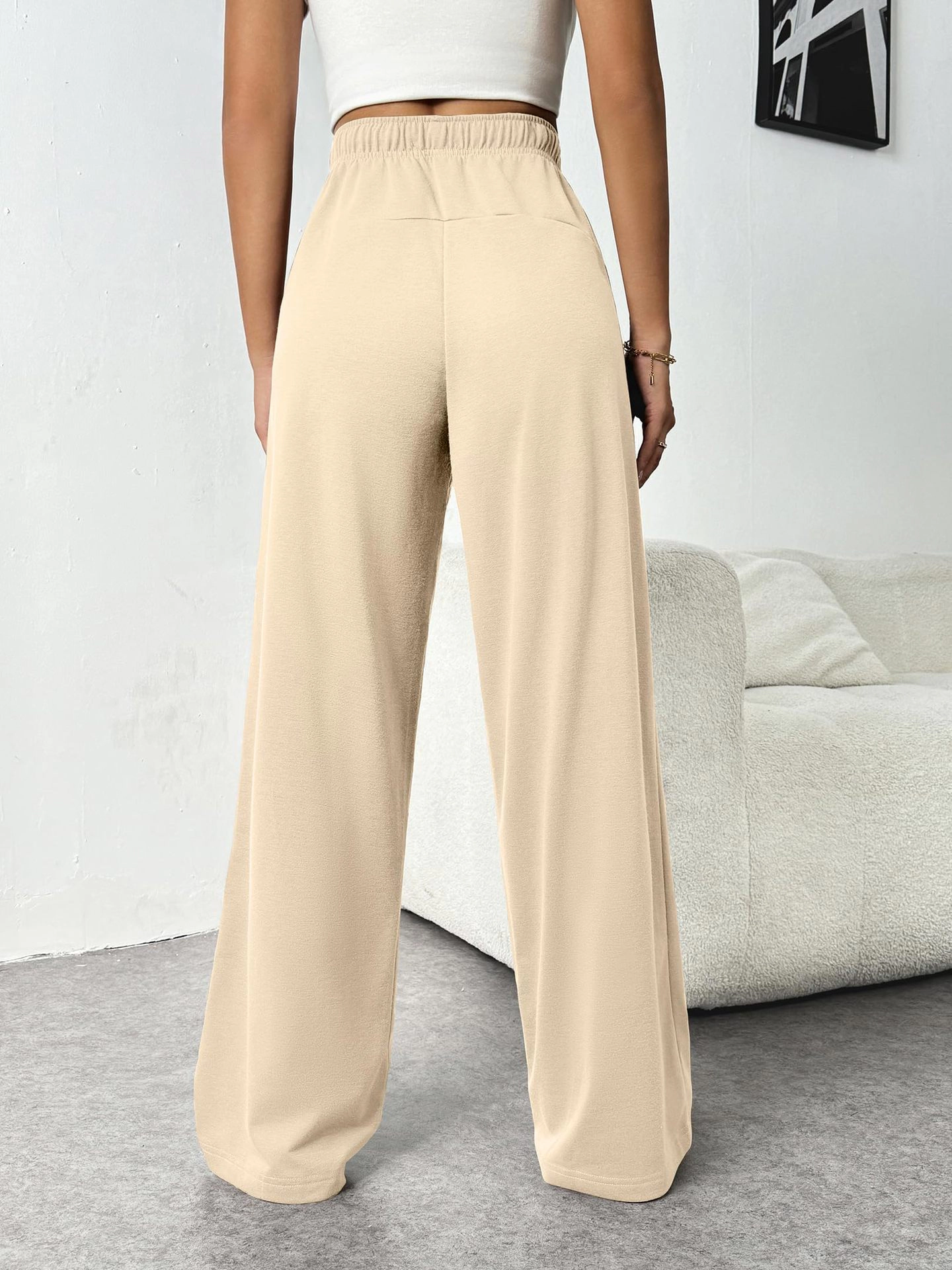 Enchanted Funland Womens High Waist Wide Leg Sweatpants with Pockets