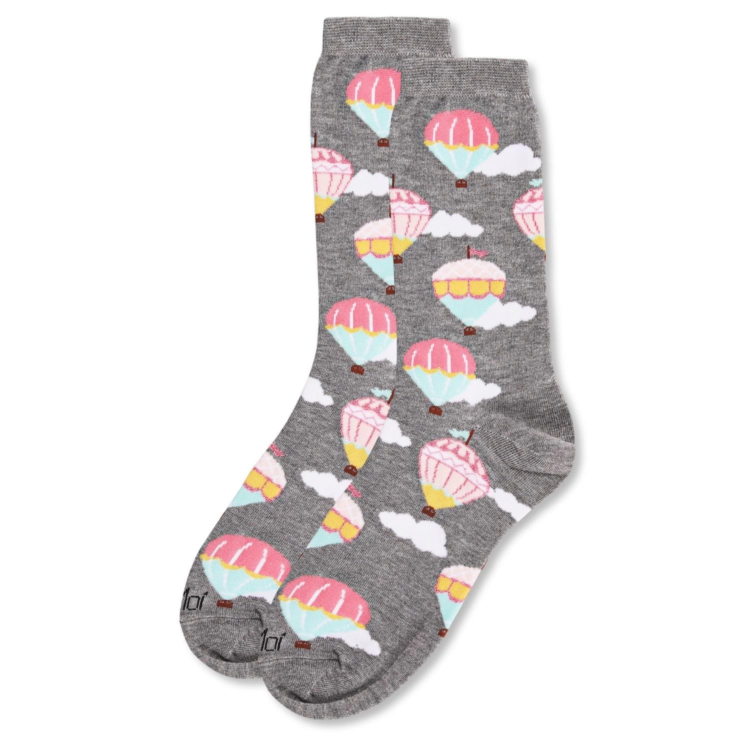 MeMoi Hot Air Balloons Bamboo Blend Crew Socks