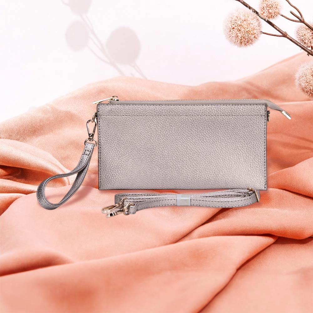 Fashnzfab Faux Leather Slim Wallet Crossbody Bag