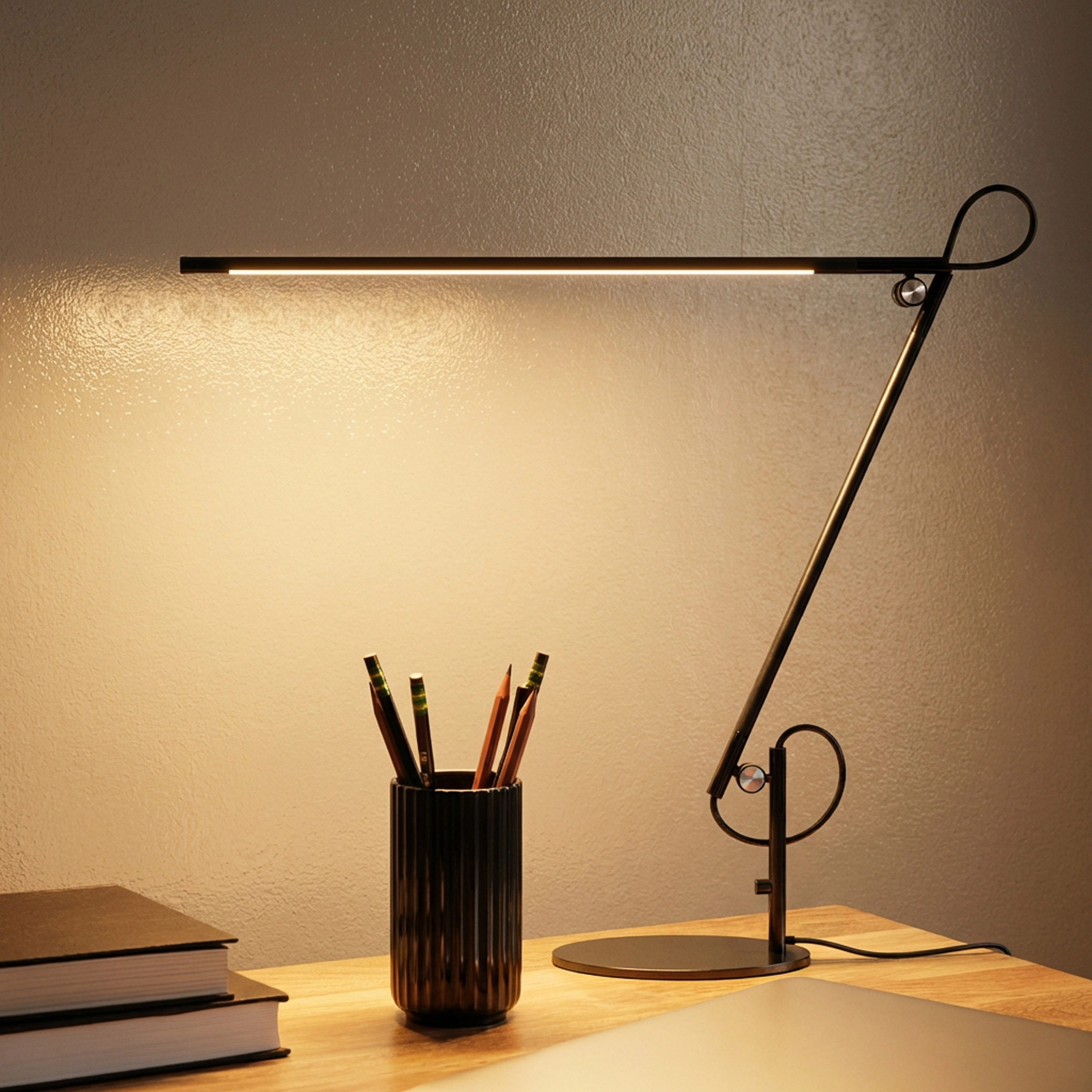 Brightech Axel Pleated Drum Desk Lamp
