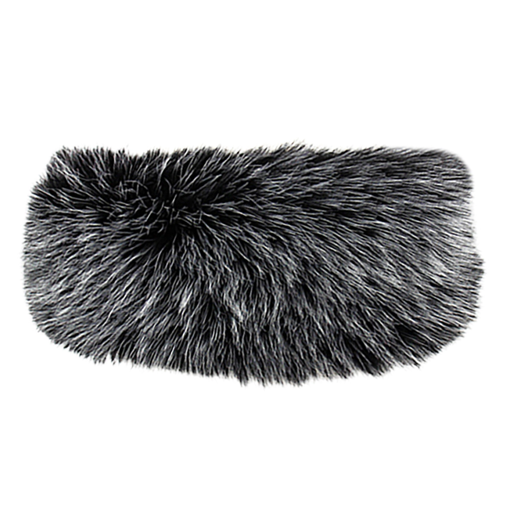 TRUEDAMES Elegant Faux Fur Winter Headband Earmuff Black