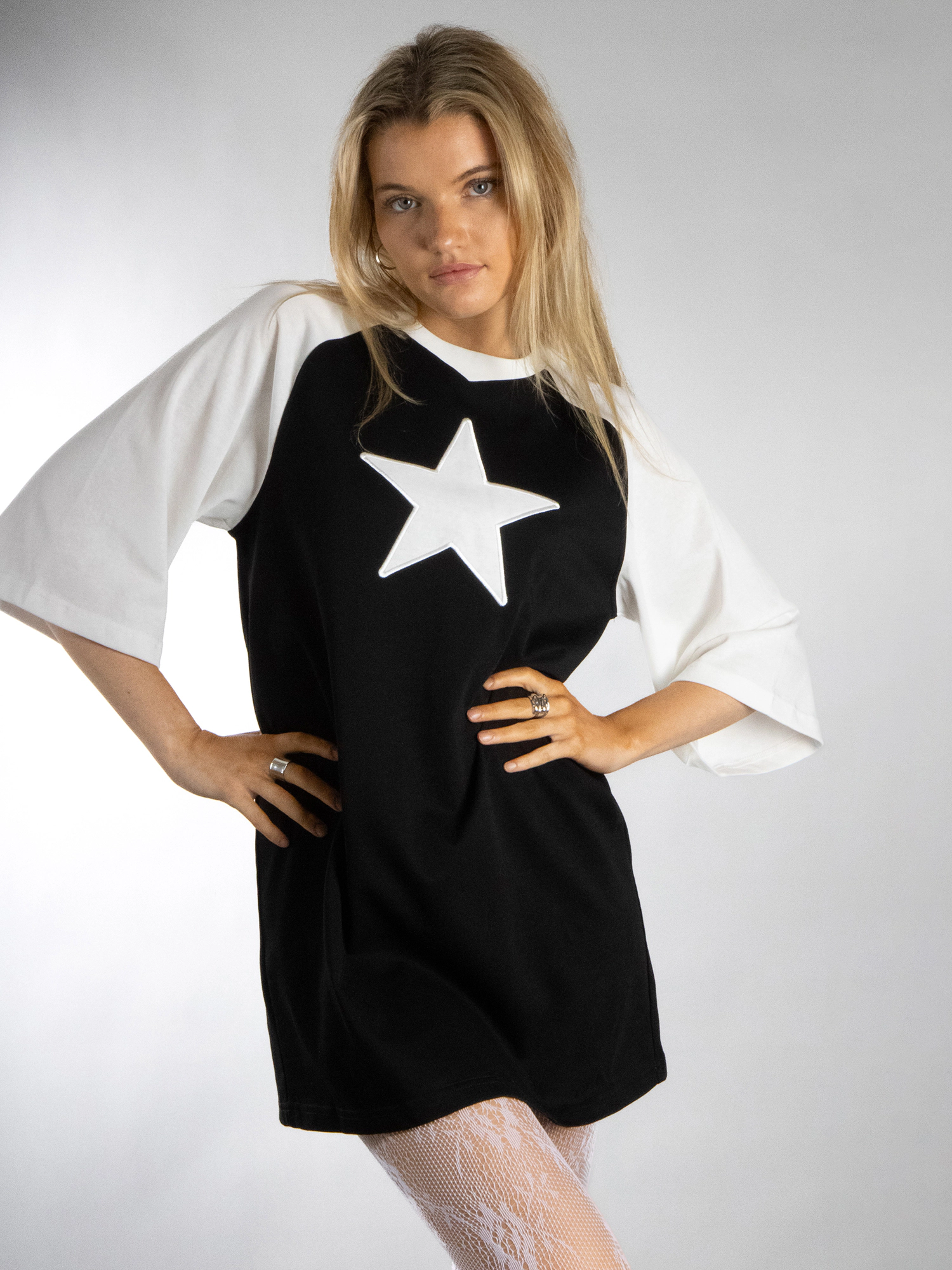 JESS by Meiko Women's StarStruck Oversized T-Shirt Dress