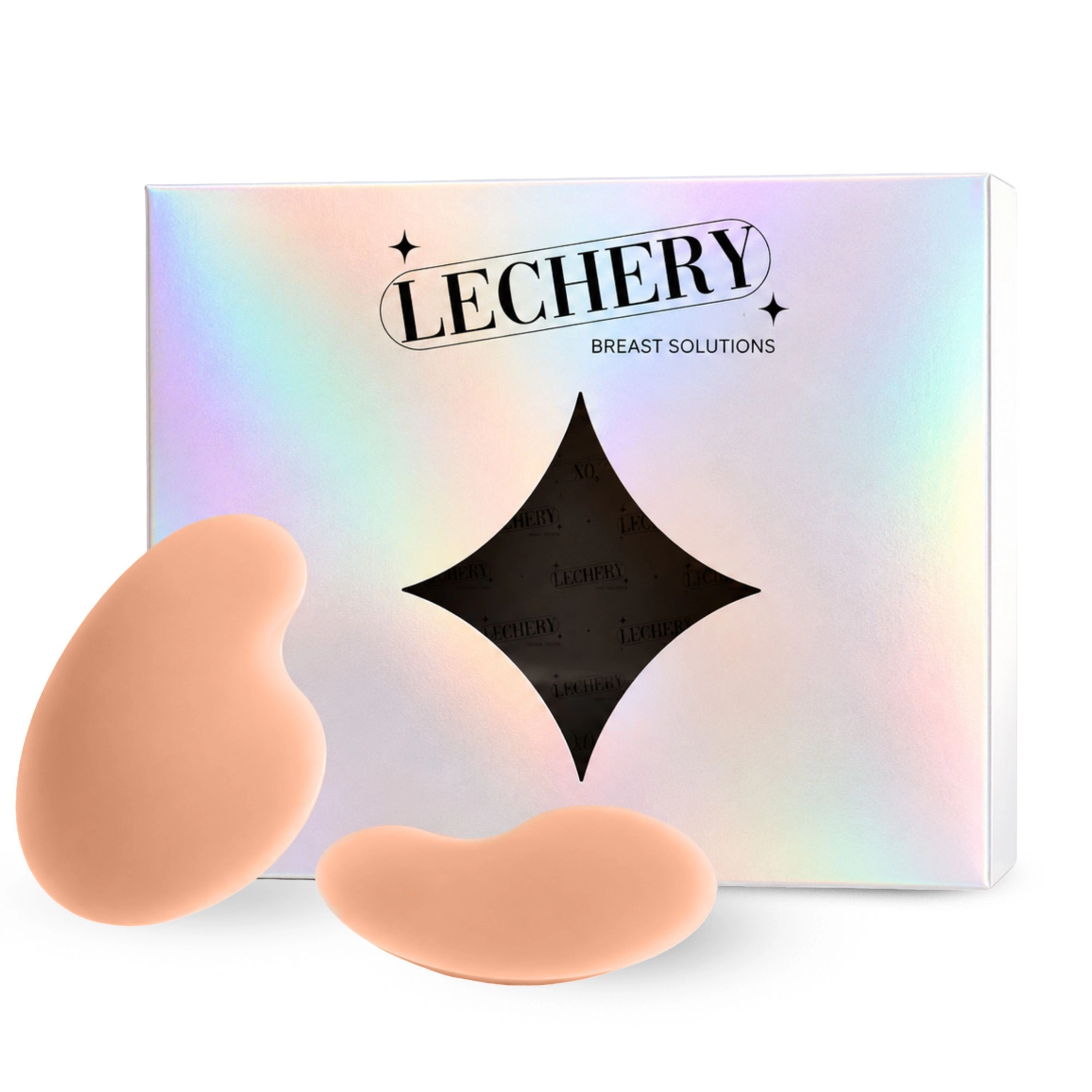 LECHERY Women's Allstick Push Up Nipple Covers Reusable Sticky Silicone Adhesive Pasties