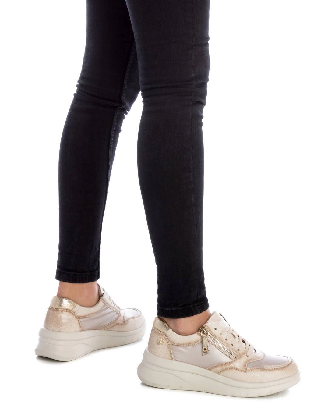 XTI Women's Sneakers Casual Lightweight Side-Zip Rubber Sole