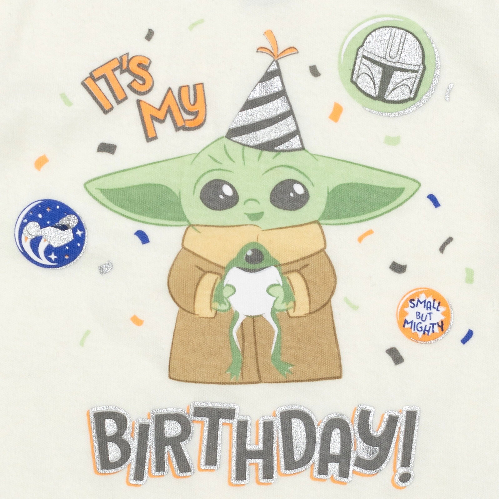 Star Wars The Mandalorian Grogu Baby Birthday Tee Diaper Cover and Hat Set