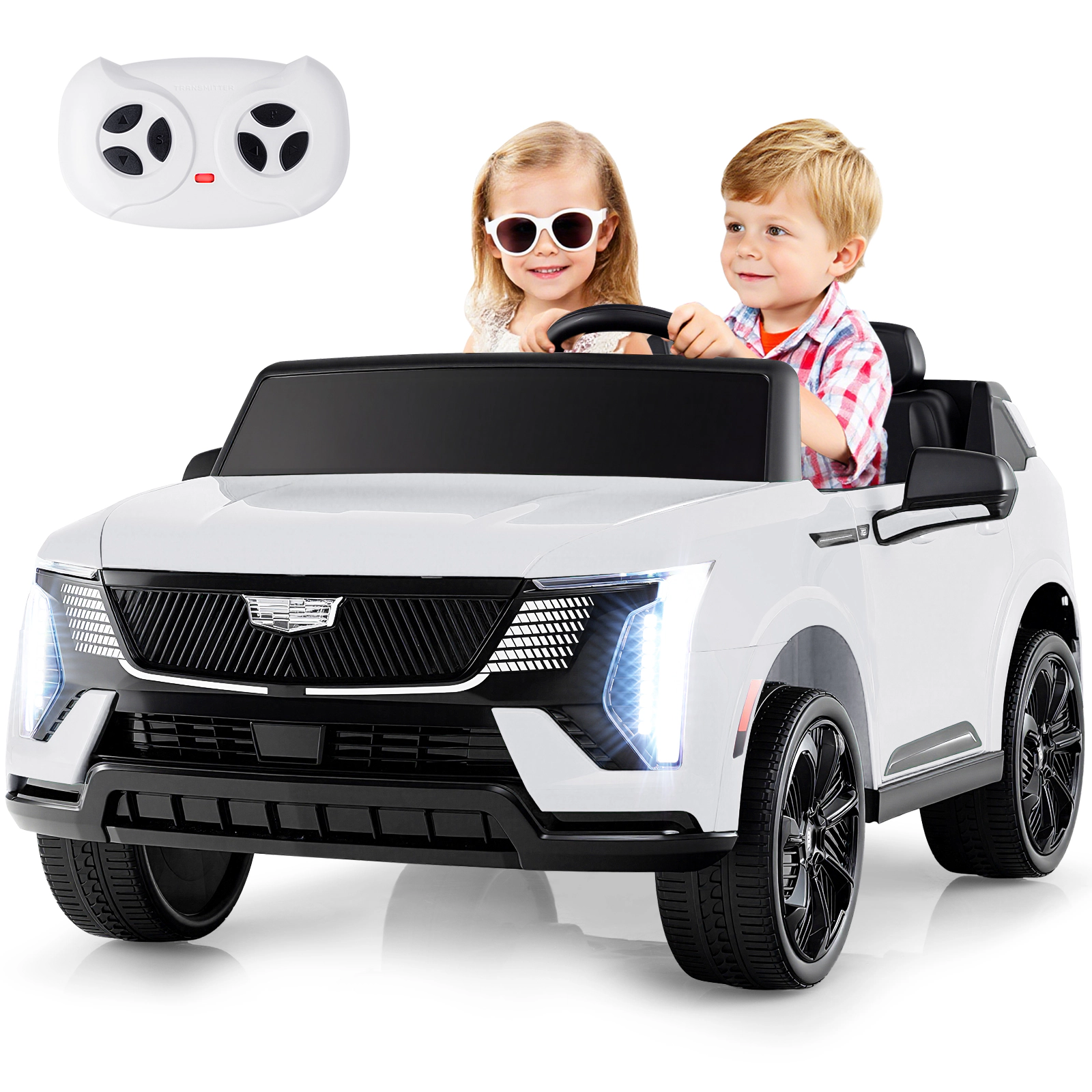 LJG Kids 24V Ride on Truck 2-Seater Licensed Cadillac with Remote Control