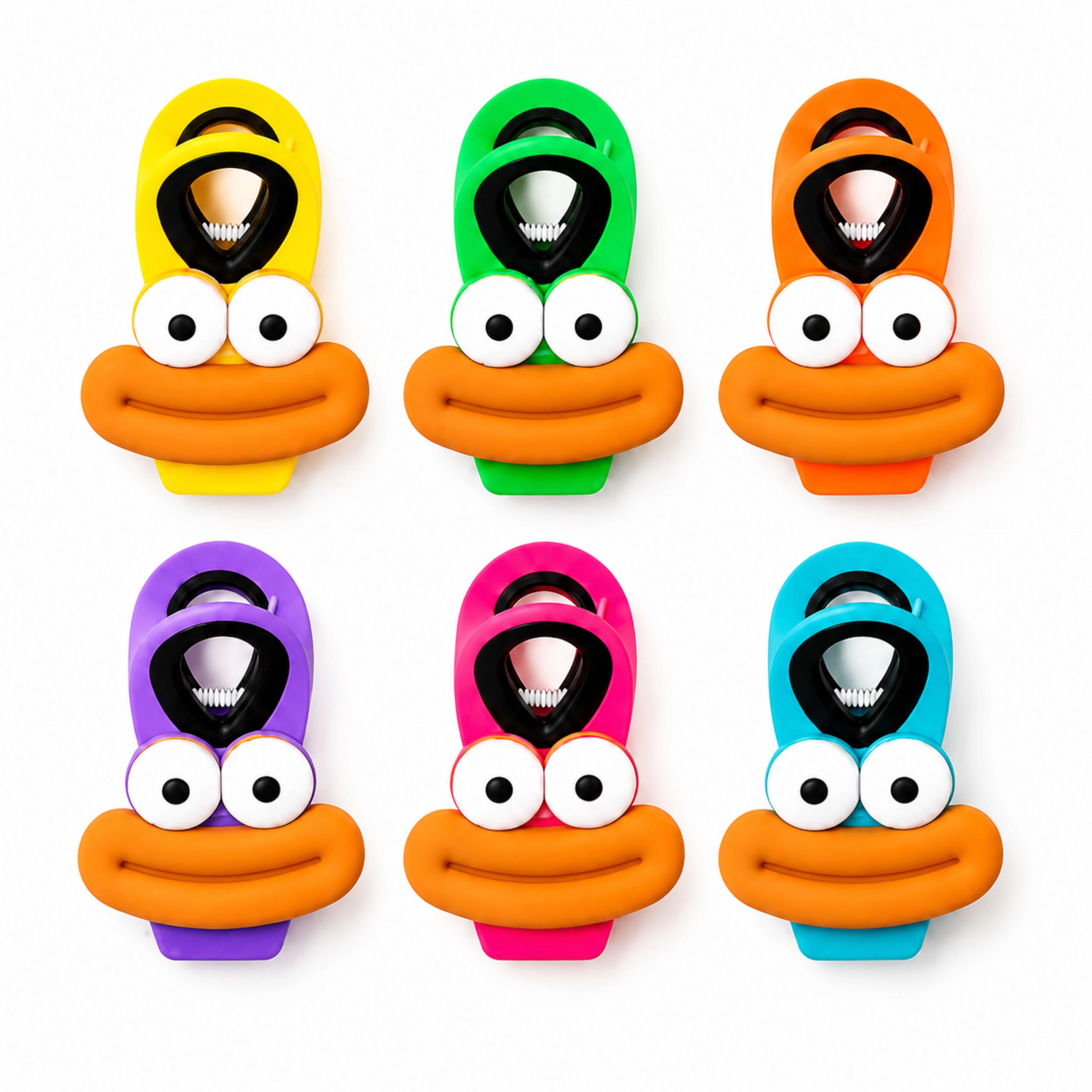 Home Collection Pack of 6 Magnetic Chip Bag Clips Snack Food Sealing Clamps with Fridge Magnets