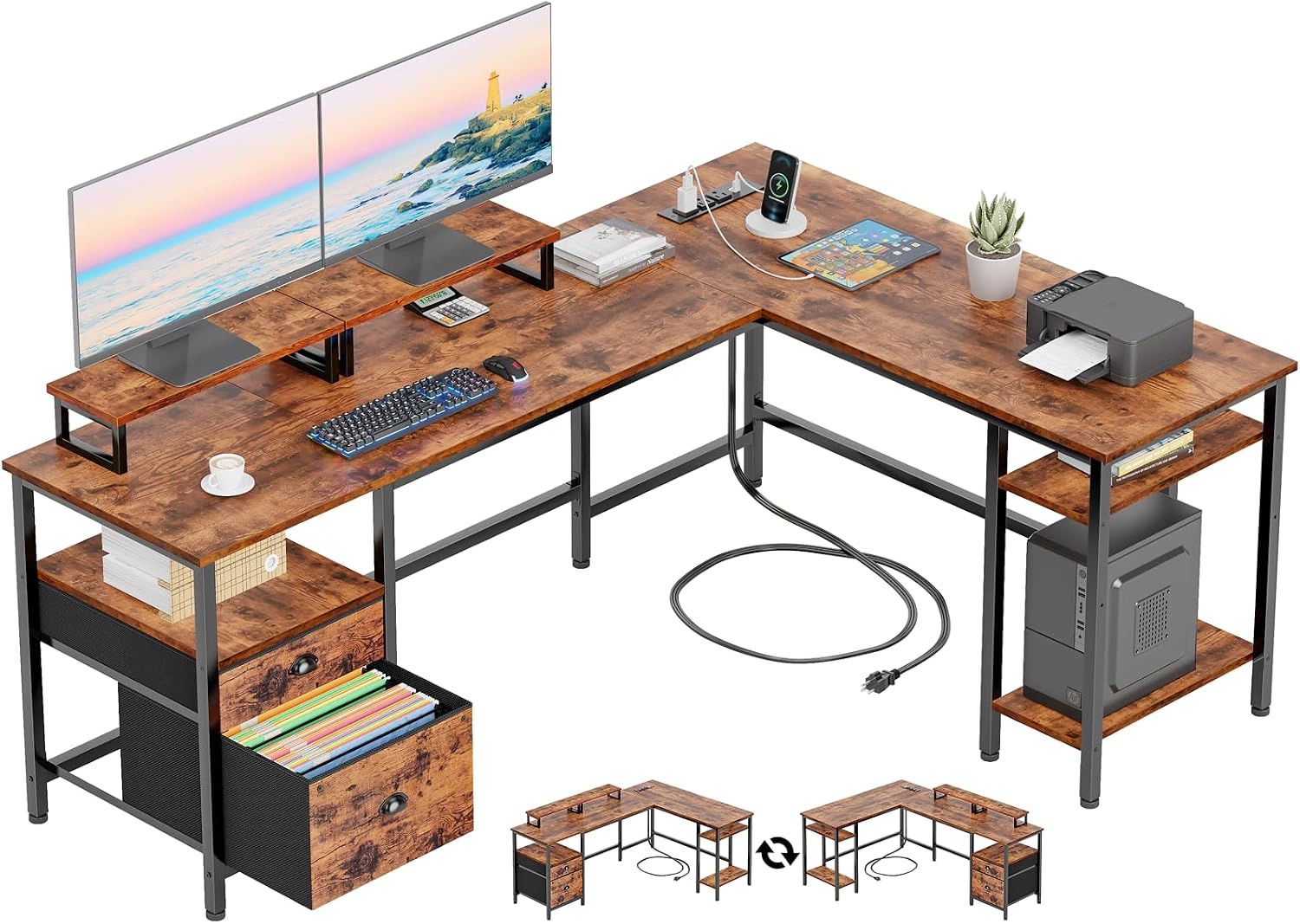 WZK L-Shaped Living Room Desk