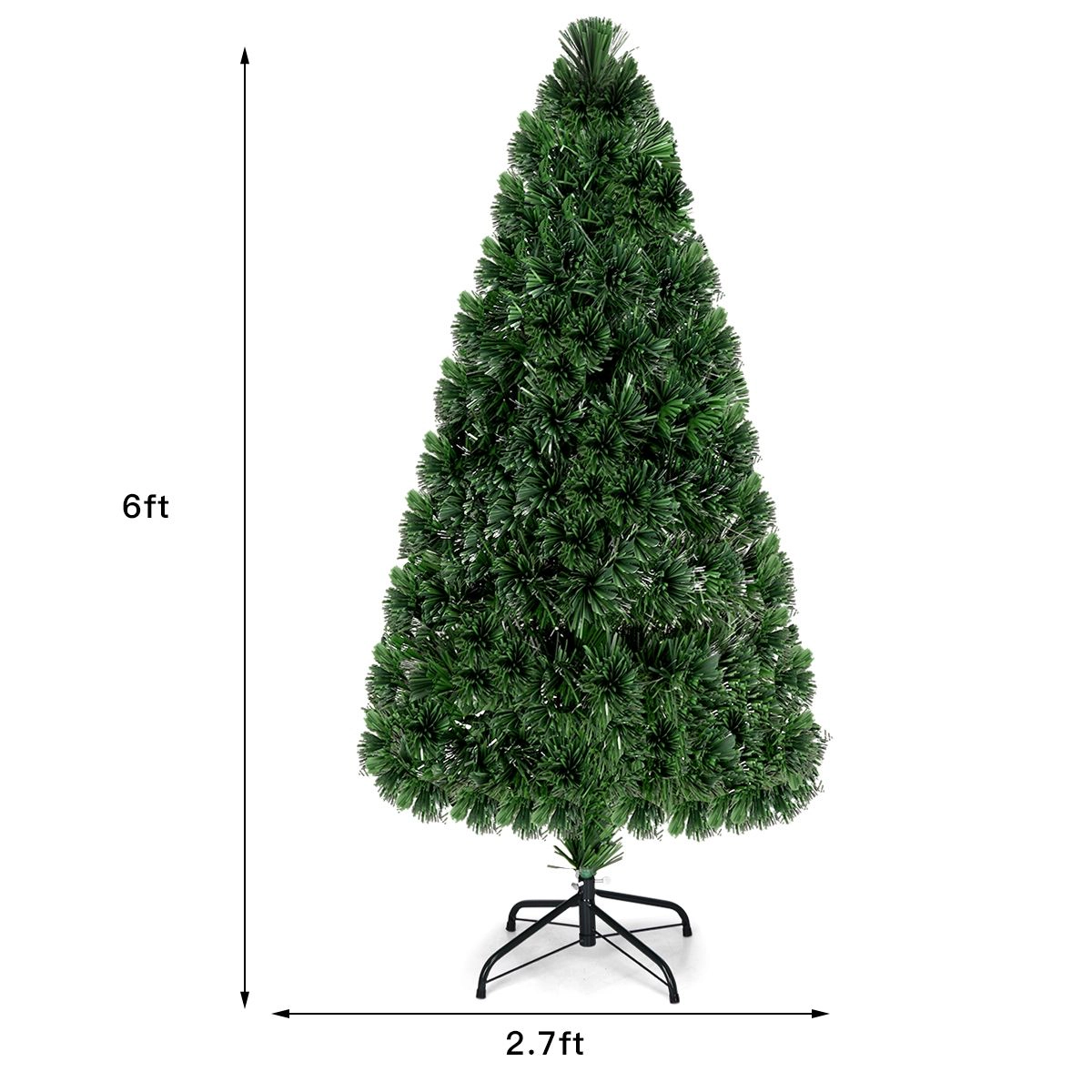 SlickBlue Green Fiber Optic Christmas Tree for Indoor Holiday Décor